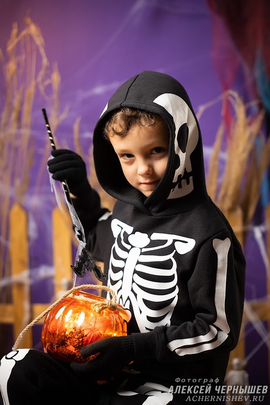 Детский карнавальный костюм Тыква Хэллоуин (рост от 104 до 134 см)